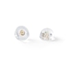 Thumbnail Image 1 of Child's 4mm Heart-Shaped Cubic Zirconia Stud Earrings in 10K Gold