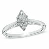 Thumbnail Image 0 of 1/3 CT. T.W. Marquise Composite Diamond Engagement Ring in Sterling Silver with Platinum Plate - Size 7