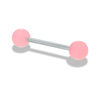 Thumbnail Image 0 of Stainless Steel UV Pastel Pink Acrylic Barbell - 14G 5/8"