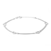 Thumbnail Image 0 of Sterling Silver Heart Station Triple Chain Anklet