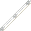 Thumbnail Image 0 of Multi-Chain Anklet in Two-Tone Sterling Silver - 10"