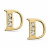 Thumbnail Image 0 of Cubic Zirconia Initial "D" Stud Earrings Set in 10K Gold
