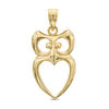 Thumbnail Image 0 of Owl with Heart Necklace Charm in 10K Gold