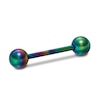 Thumbnail Image 0 of 014 Gauge Rainbow and Green Reversible Barbell in Stainless Steel