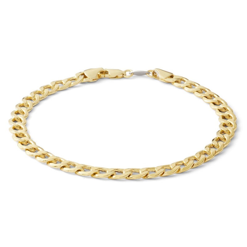 140 Gauge Curb Chain Bracelet in 10K Gold Bonded Sterling Silver - 8.5"