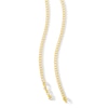 Thumbnail Image 2 of 100 Gauge Curb Chain Necklace in 10K Hollow Gold Bonded Sterling Silver - 22"