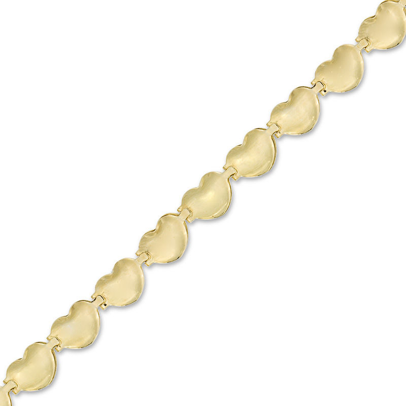 Heart Bracelet in 10K Gold Bonded Sterling Silver - 7.5"