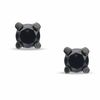 Thumbnail Image 0 of 1/4 CT. T.W. Black Diamond Solitaire Stud Earrings in Sterling Silver