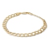 Thumbnail Image 0 of 10K Hollow Gold Curb Chain Bracelet Made in Italy - 8.5"