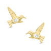 Thumbnail Image 0 of Cubic Zirconia Hummingbird Stud Earrings in 10K Gold