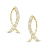 Thumbnail Image 0 of Cubic Zirconia Ichthys Drop Earrings in 10K Gold