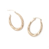 Thumbnail Image 1 of Oval Twist Hoop Earrings in 10K Gold