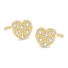 Thumbnail Image 0 of Child's Cubic Zirconia Heart Stud Earrings in 10K Gold