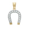 Thumbnail Image 0 of Cubic Zirconia Horseshoe Necklace Charm in 10K Gold