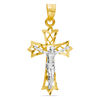 Thumbnail Image 0 of Crucifix Necklace Charm in 10K Solid Two-Tone Gold