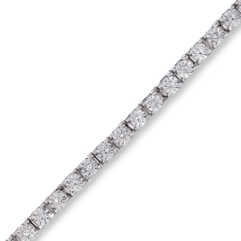Diamond Accent Tennis Bracelet in Sterling Silver - 7.25"