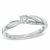 Thumbnail Image 0 of 1/5 CT. T.W. Diamond Engagement Ring in Platinaire® - Size 7