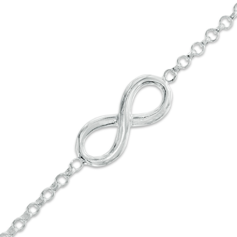 Infinity Anklet in Sterling Silver - 10"