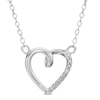 Thumbnail Image 0 of Diamond Accent Heart Necklace in Sterling Silver
