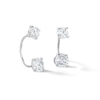 Thumbnail Image 0 of Cubic Zirconia Curved Drop Earrings in Sterling Silver