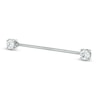 Thumbnail Image 0 of Solid Stainless Steel CZ Industrial Barbell - 14G