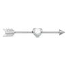 Thumbnail Image 0 of 014 Gauge Arrow with Heart Industrial Barbell in Stainless Steel - 1-3/8"