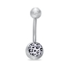 Thumbnail Image 0 of Stainless Steel Animal Print Belly Button Ring - 14G 3/8"