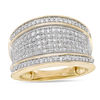 Thumbnail Image 0 of 1/2 CT. T.W. Diamond Concave Band in 10K Gold - Size 7