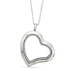 Thumbnail Image 0 of Floating Lockets Tilted Heart Pendant in Stainless Steel - 20"