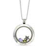 Thumbnail Image 1 of Floating Lockets Tilted Heart Pendant in Stainless Steel - 20"