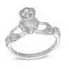 Thumbnail Image 0 of Cubic Zirconia Claddagh Ring in Sterling Silver - Size 9