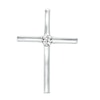 Thumbnail Image 0 of 3mm Cubic Zirconia Cross Necklace Charm in 10K White Gold