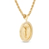 Thumbnail Image 1 of RM® Cubic Zirconia Crucifix Medallion Pendant in Brass with 14K Gold Plate - 24"