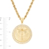 Thumbnail Image 3 of RM® Cubic Zirconia Crucifix Medallion Pendant in Brass with 14K Gold Plate - 24"
