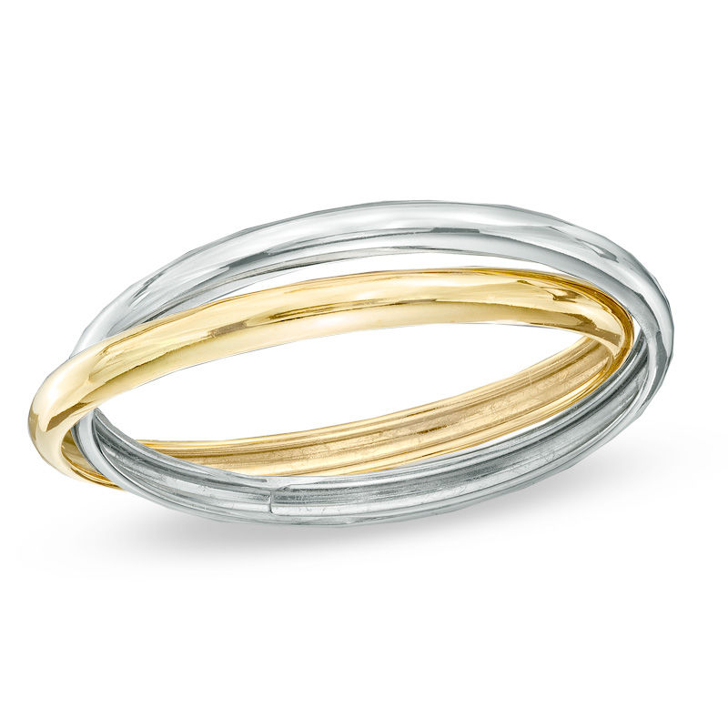 Rolling Ring in 10K Two-Tone Gold - Size 8