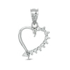 Thumbnail Image 0 of Cubic Zirconia Heart Necklace Charm in 10K White Gold