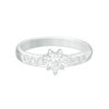 Thumbnail Image 0 of Child's 4mm Heart-Shaped Cubic Zirconia Ring in Sterling Silver - Size 2