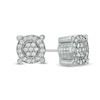Thumbnail Image 0 of Cubic Zirconia Frame Cluster Stud Earrings in Sterling Silver