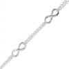Thumbnail Image 0 of Adjustable Sideways Infinity Bracelet in Sterling Silver - 8"