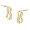 Thumbnail Image 0 of Cubic Zirconia Infinity Stud Earrings in 10K Gold