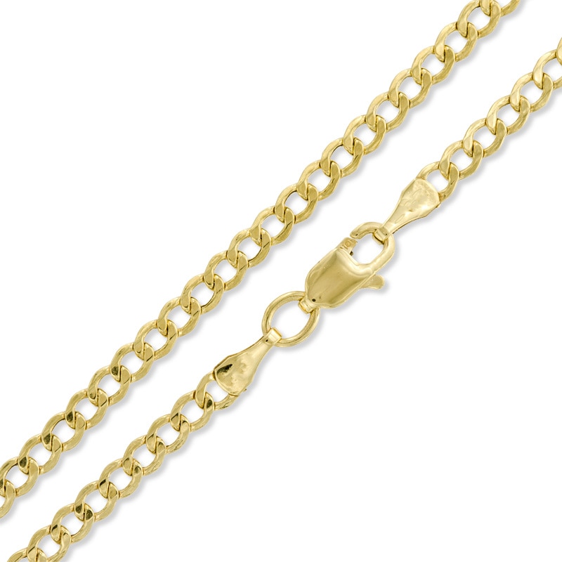 060 Gauge Curb Chain Bracelet in 10K Gold - 7.5"
