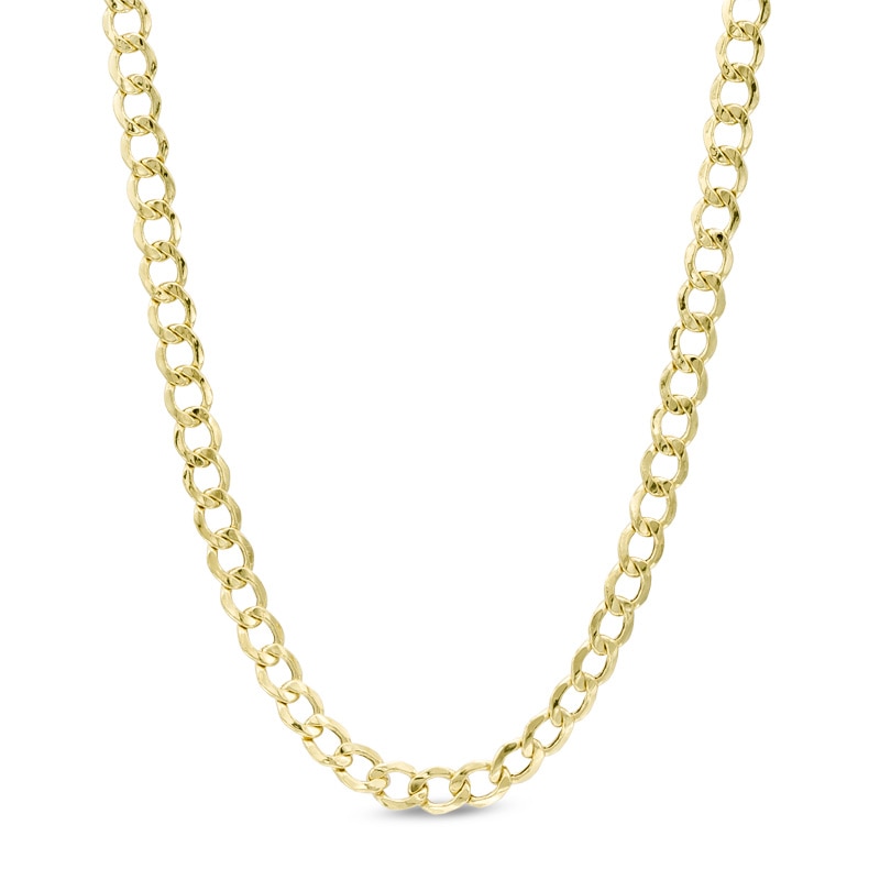 10K Gold 100 Gauge Curb Chain Necklace - 20"