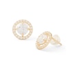 Thumbnail Image 0 of 6mm Cubic Zirconia Frame Stud Earrings in 14K Gold