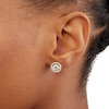 Thumbnail Image 2 of 6mm Cubic Zirconia Frame Stud Earrings in 14K Gold