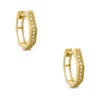 Thumbnail Image 0 of Cubic Zirconia Huggie Hoop Earrings in 14K Gold