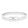 Thumbnail Image 0 of Diamond Accent Infinity with Cross Bangle in Sterling Silver