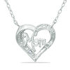Thumbnail Image 0 of Diamond Accent Heart with "Mom" Pendant in Sterling Silver