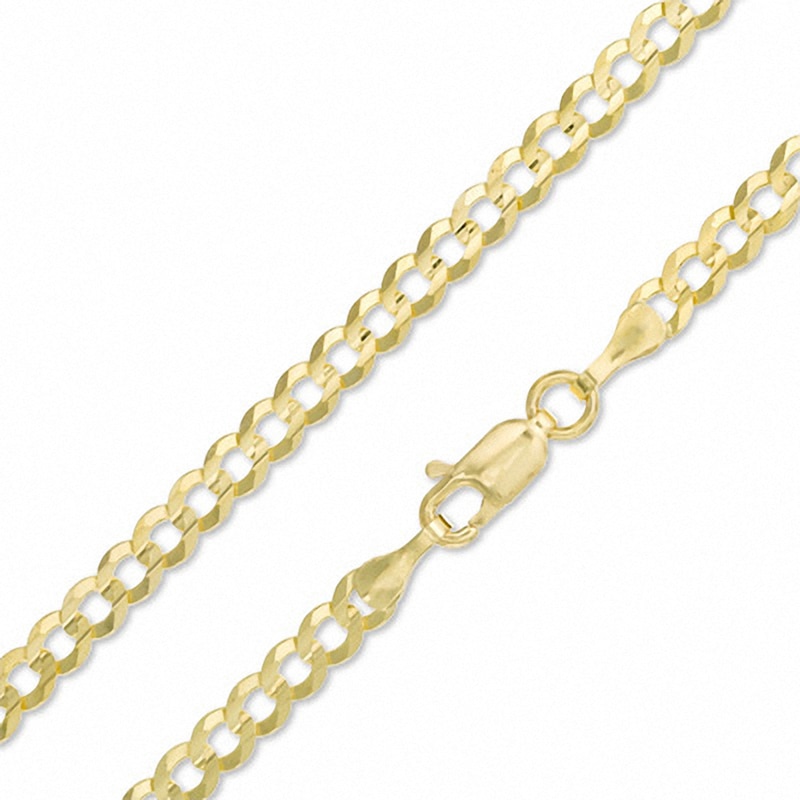 100 Gauge Curb Chain Necklace in 14K Gold - 22"
