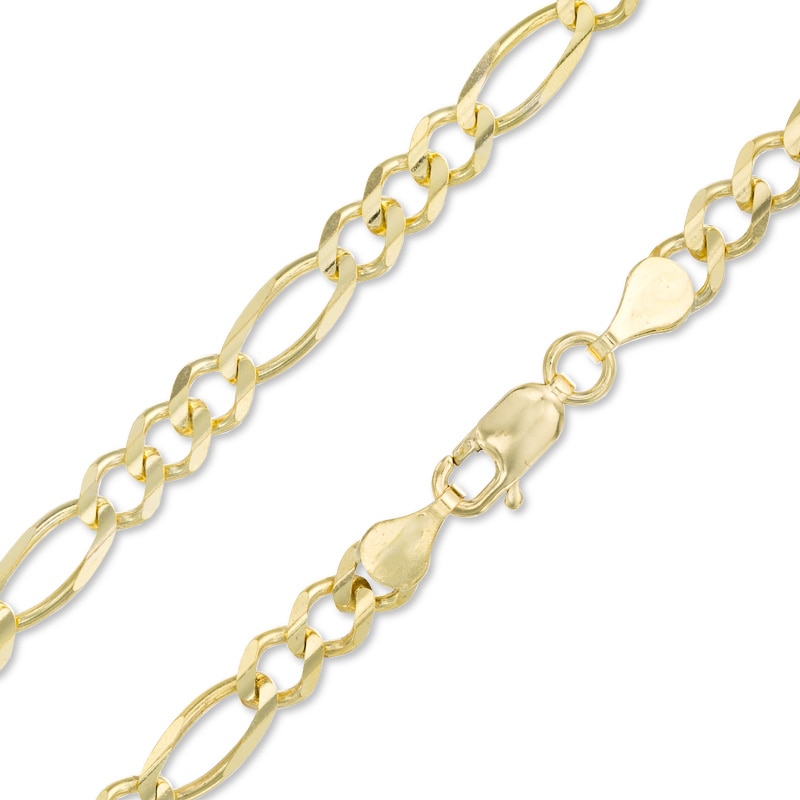 10K Gold 120 Gauge Figaro Chain Necklace - 22"