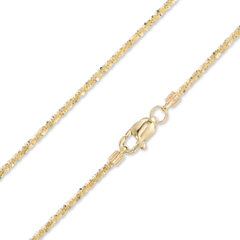 Made in Italy 020 Gauge Sparkle Chain Necklace in 14K Gold - 18"